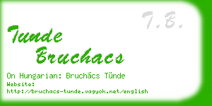 tunde bruchacs business card